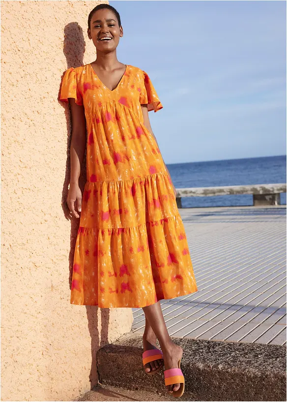 Midi jurk van viscose, bonprix