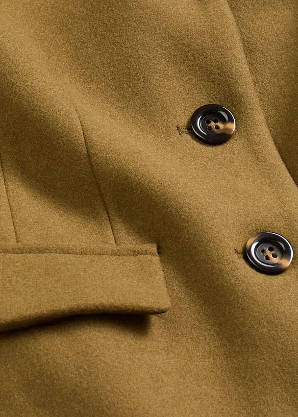 Lange jas in wollen look, bonprix