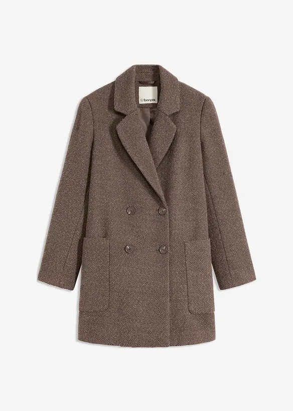 Korte jas in wollen look, bonprix
