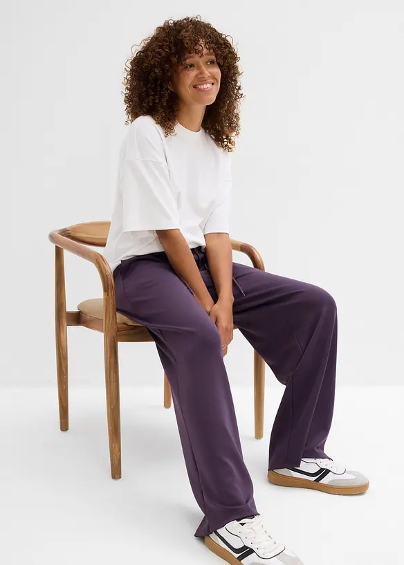 Jersey broek van stevige interlock, bonprix