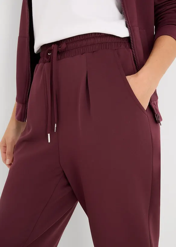 Chino broek van scuba, bonprix