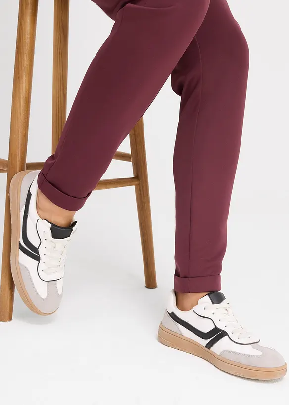 Chino broek van scuba, bonprix