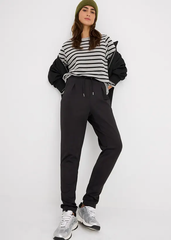 Chino broek van scuba, bonprix