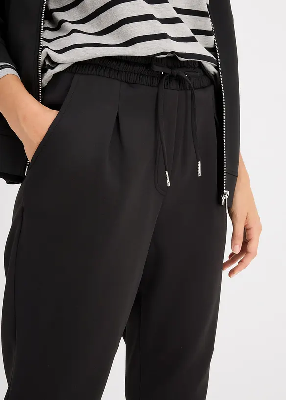 Chino broek van scuba, bonprix