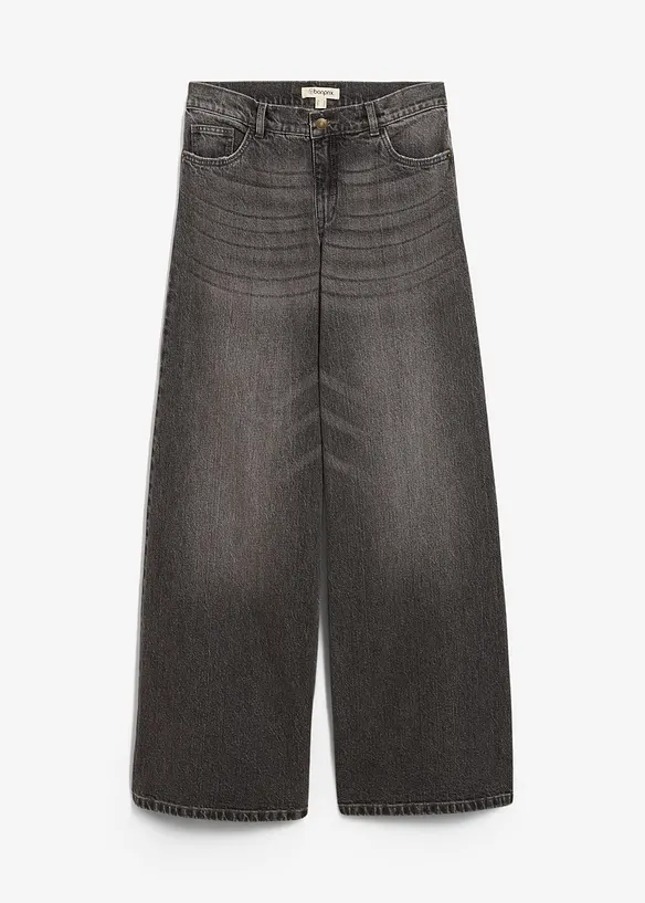 Wide leg jeans, mid waist, bonprix