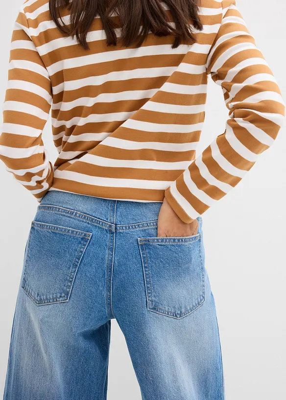 Wide leg jeans, mid waist, bonprix