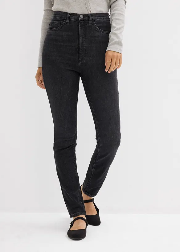 Skinny jeans high waist, cropped, bonprix