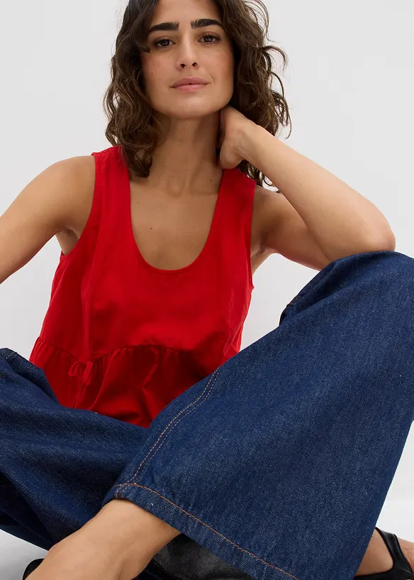 Blouse in een luchtige linnenmix, bonprix