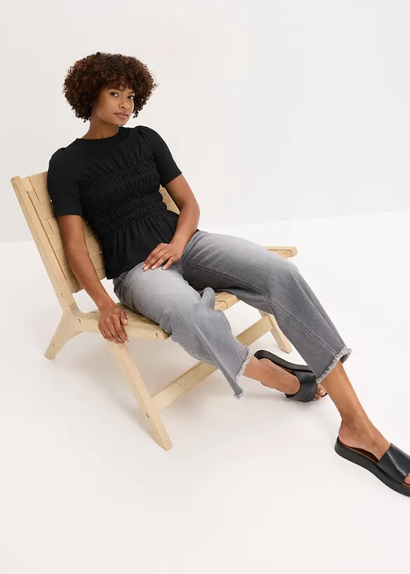 Shirt met smokwerk, bonprix