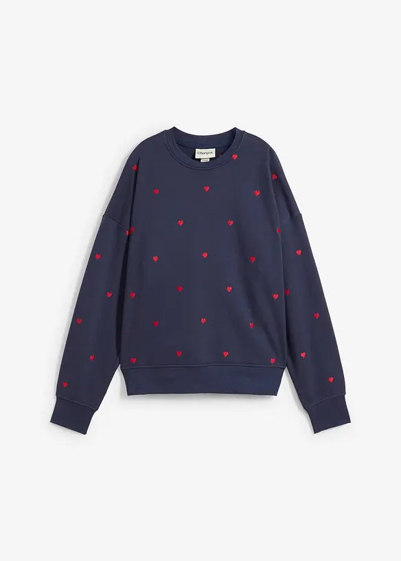 Oversized sweater met borduursel, bonprix