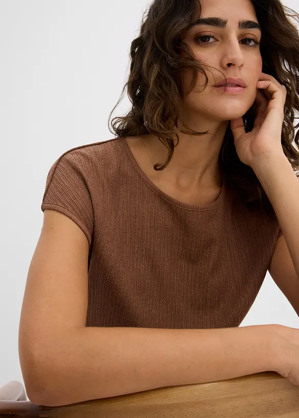 Asymmetrische top van lichte crêpe, bonprix