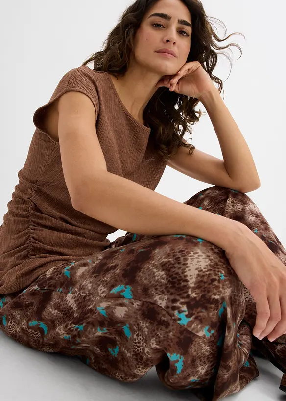 Asymmetrische top van lichte crêpe, bonprix
