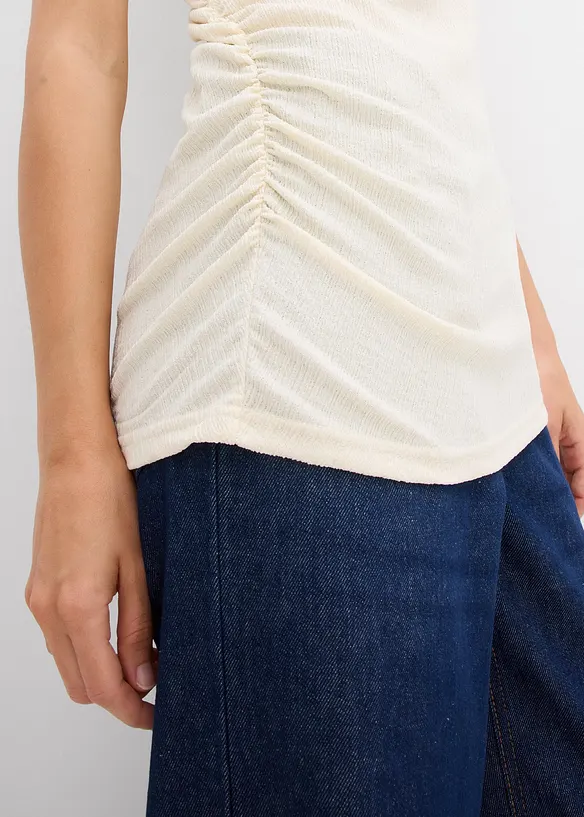 Asymmetrische top van lichte crêpe, bonprix