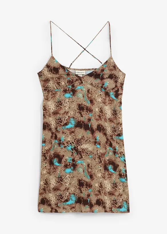 Jurk met spaghettibandjes van soepele viscose, bonprix