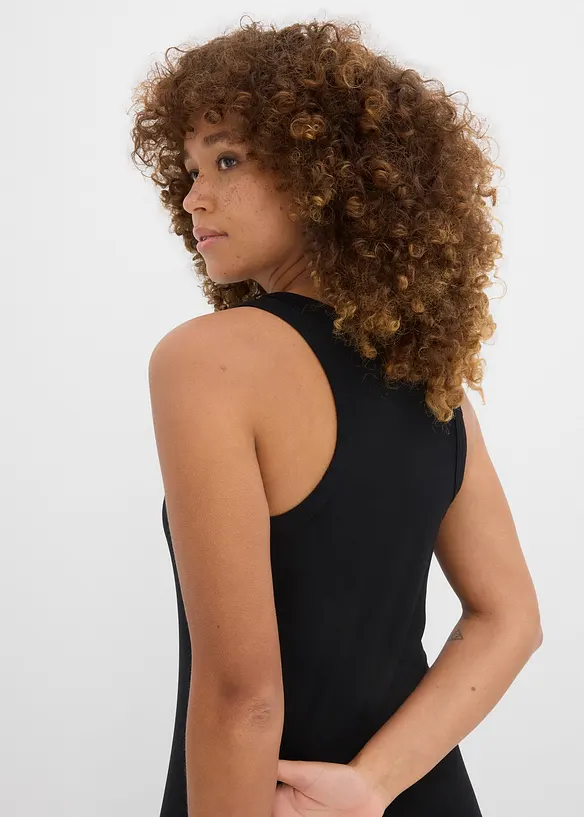 Jurk met spaghettibandjes van soepele viscose, bonprix