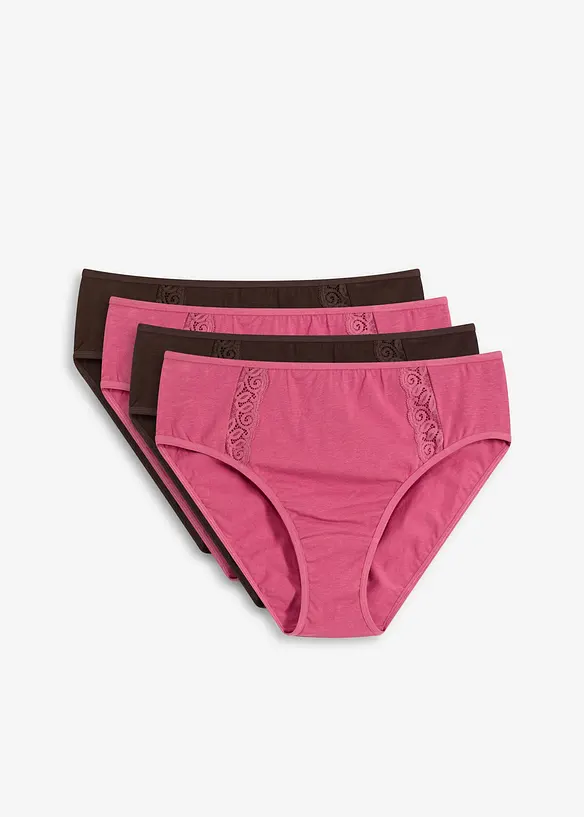 Maxislip (set van 4) met biologisch katoen, bonprix
