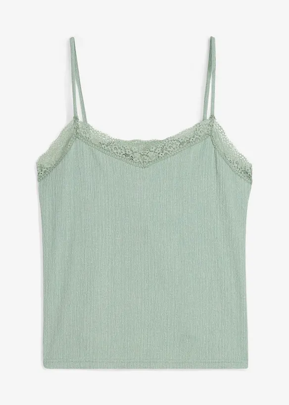 Top met spaghettibandjes van licht crêpe, bonprix