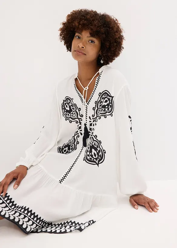 Tuniekjurk van gestructureerde viscose, bonprix