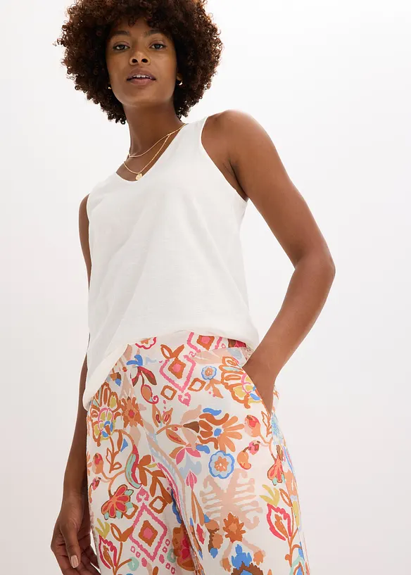Broek met kant, bonprix