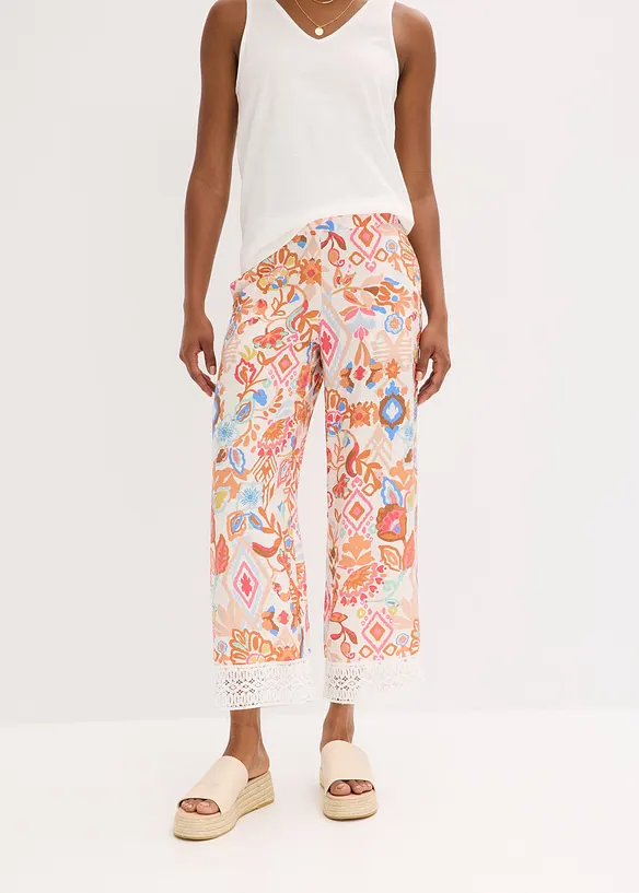 Broek met kant, bonprix