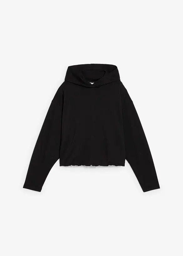 Hoodie van licht glanzende viscosemix, bonprix