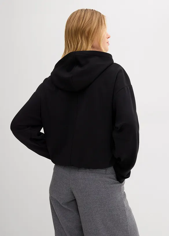Hoodie van licht glanzende viscosemix, bonprix