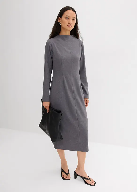 Midi jurk in een viscosemix, bonprix