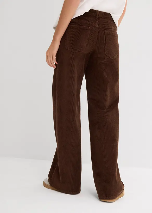 Corduroy broek van elastisch katoenmix, bonprix