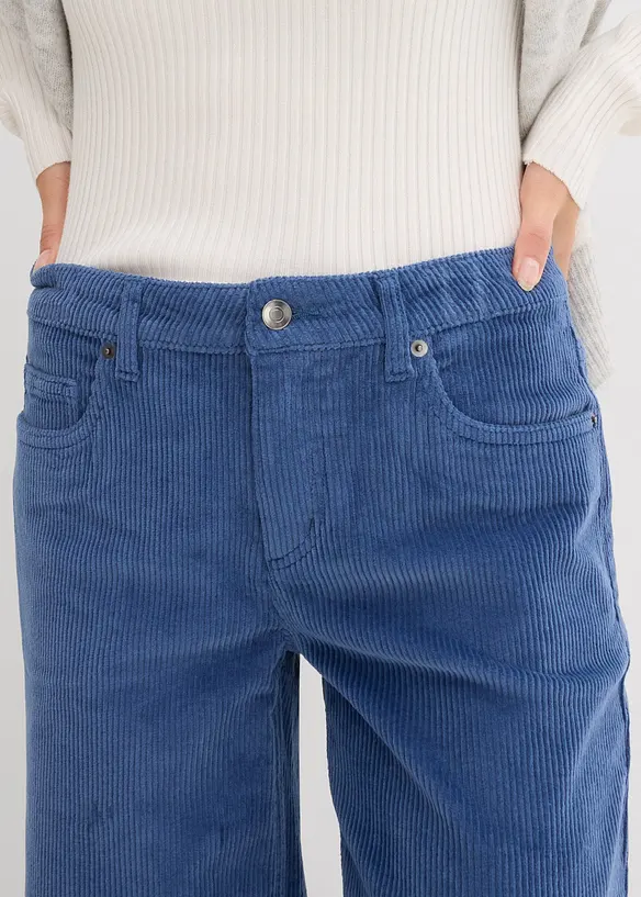 Corduroy broek van elastisch katoenmix, bonprix