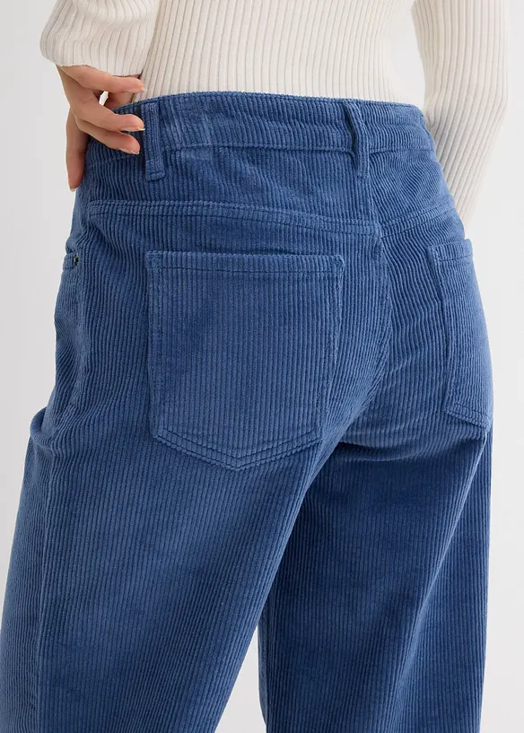 Corduroy broek van elastisch katoenmix, bonprix
