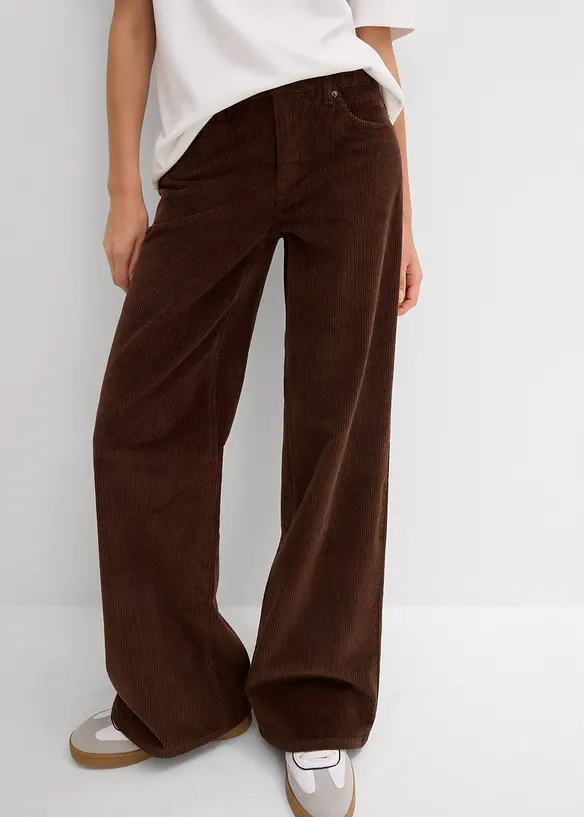 Corduroy broek van elastisch katoenmix, bonprix