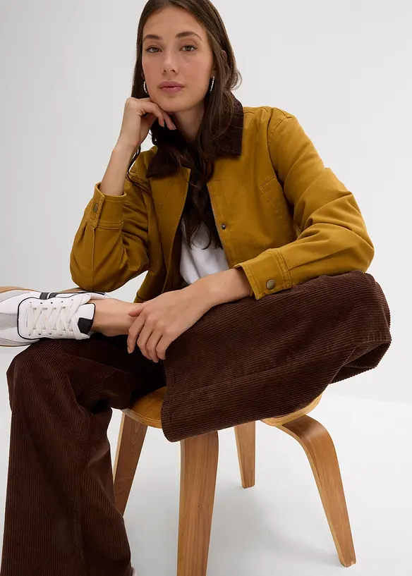 Corduroy broek van elastisch katoenmix, bonprix