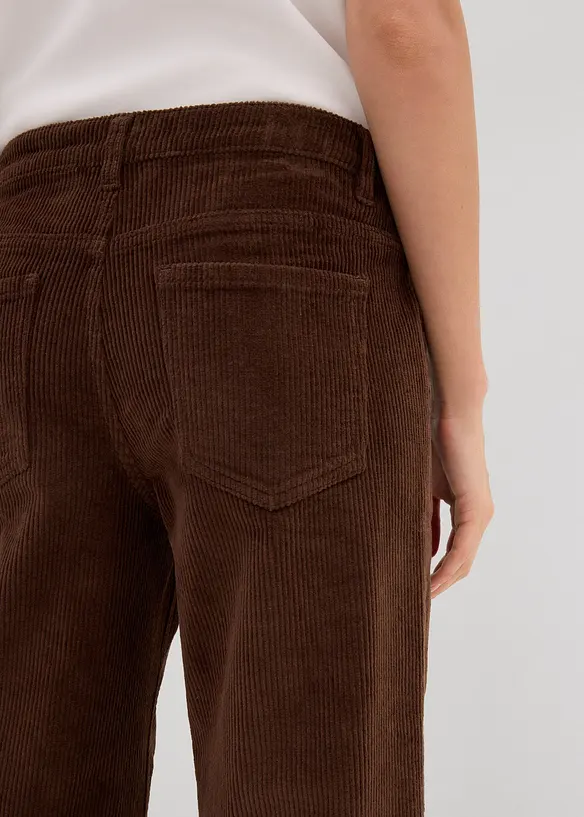 Corduroy broek van elastisch katoenmix, bonprix