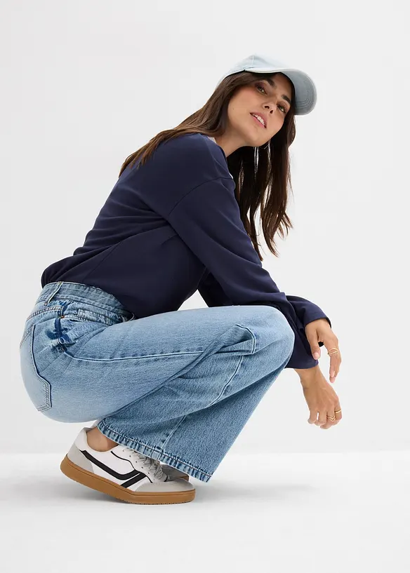 Baggy jeans, mid waist, bonprix