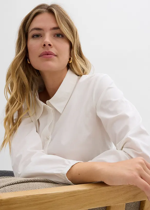 Oversized blouse van puur katoen, bonprix