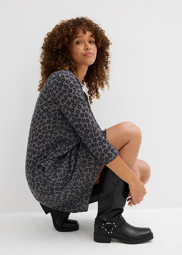 Kortes shirtjurk in een gebreide look, bonprix