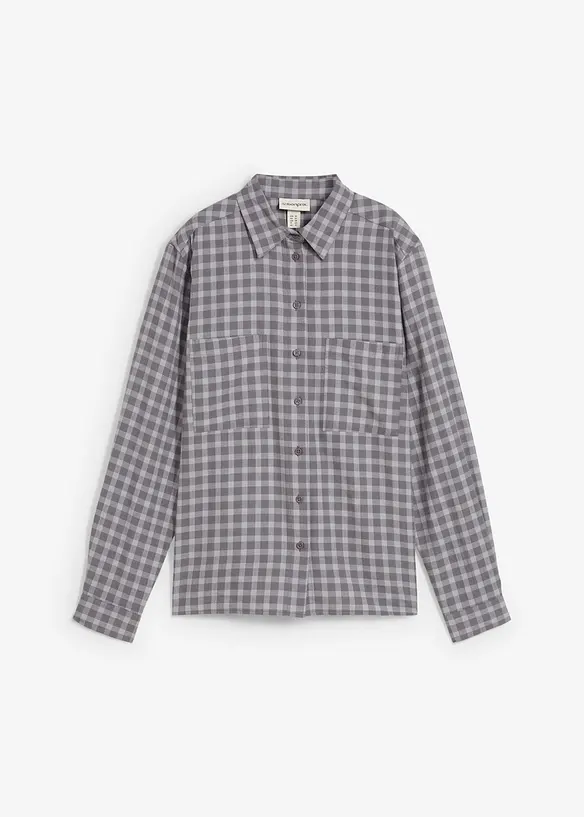Geruite overhemdblouse van katoen, bonprix