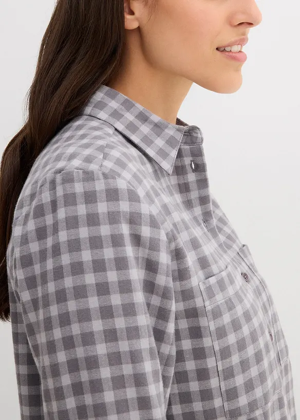 Geruite overhemdblouse van katoen, bonprix