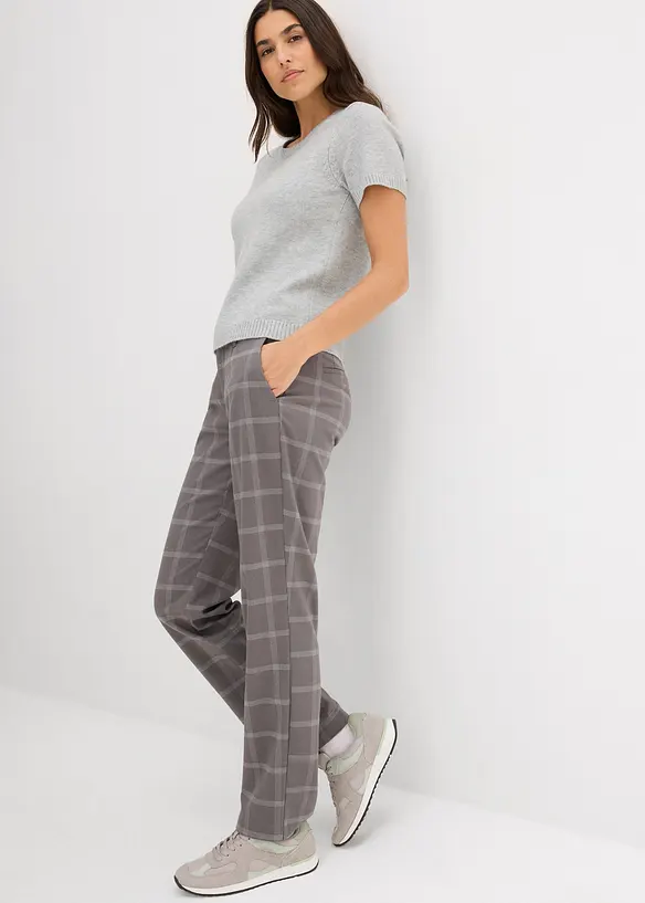 Geruite chino broek, bonprix