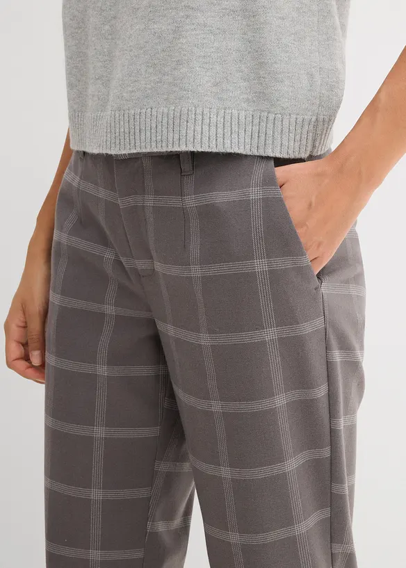 Geruite chino broek, bonprix