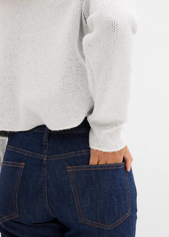 Fijngebreide trui met een strik, bonprix