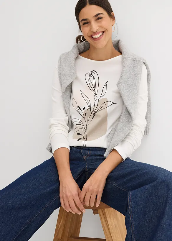 Longsleeve van puur katoen, bonprix