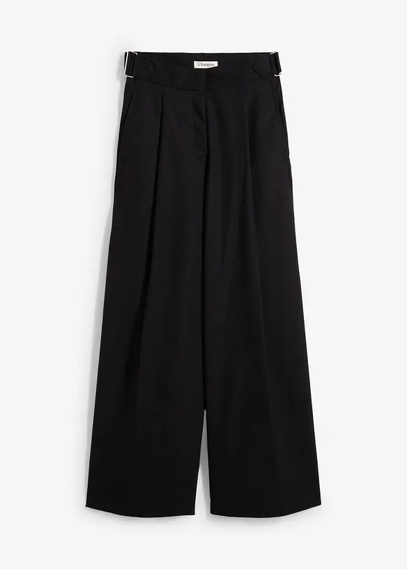 Broek in een viscosemix met gespen aan de zijkanten, bonprix
