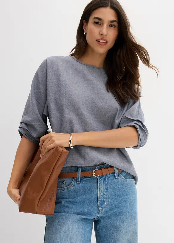Loose fit blouse van puur katoen, bonprix