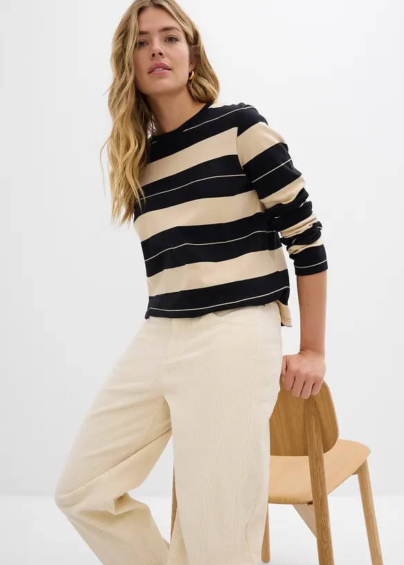 Corduroy broek in barrel model, bonprix