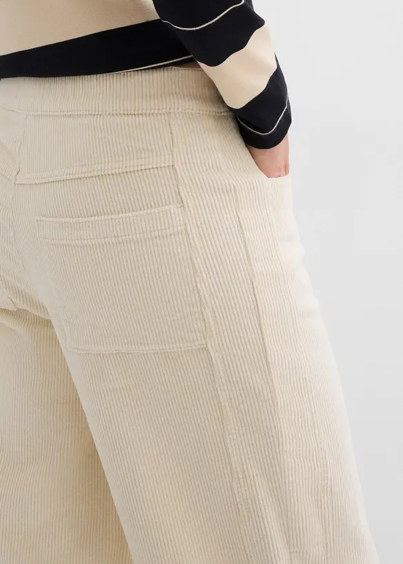 Corduroy broek in barrel model, bonprix