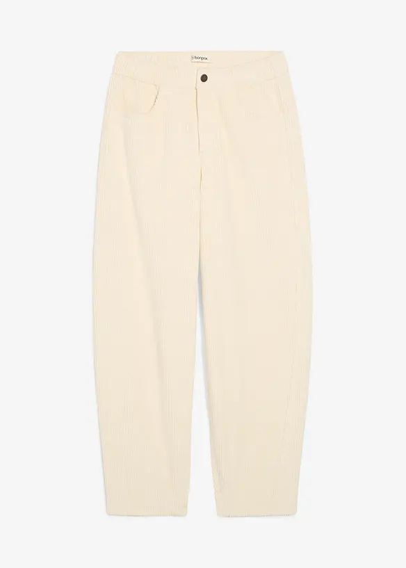 Corduroy broek in barrel model, bonprix