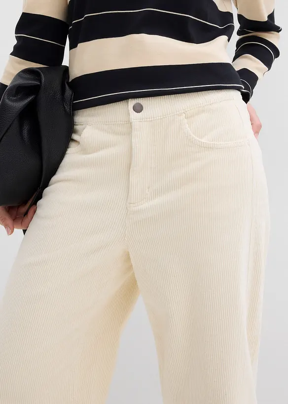 Corduroy broek in barrel model, bonprix