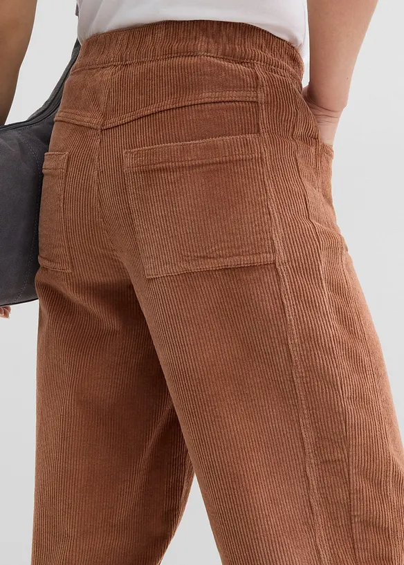 Corduroy broek in barrel model, bonprix