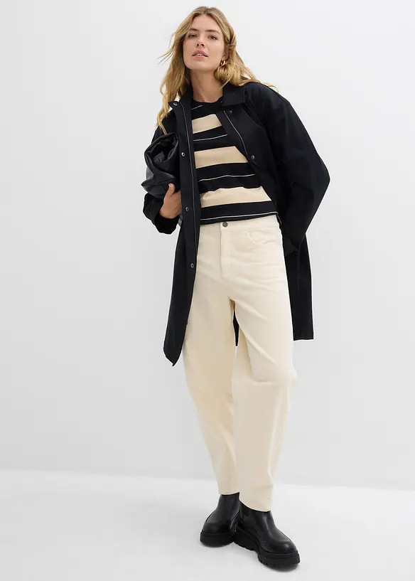 Corduroy broek in barrel model, bonprix